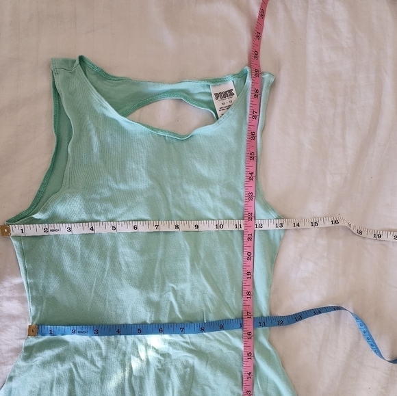Victoria Secret Tiffany Teal Cut Out Back Ultra Mini Skater Dress Size XS - Picture 3 of 4